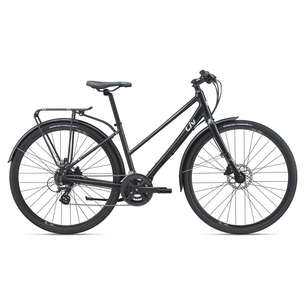 uPRISE Bikes Liv Alight 2 City Disc 2024 Women's Hybrid Bike - Black | Price match, 365 day return s, 18-Month Warranty, Finance Available & Free UK Delivery