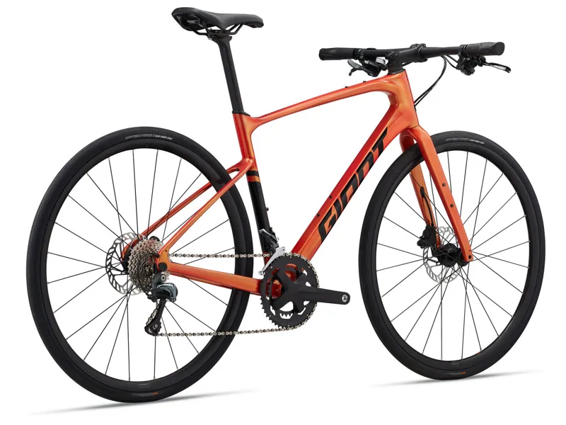 Giant FastRoad Advanced 2 2024 Flat Bar Carbon Road Bike Helios Orange