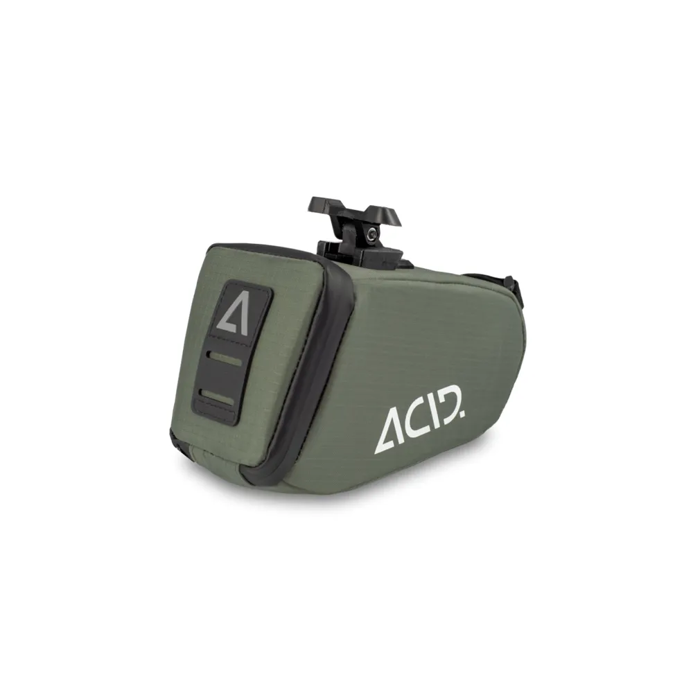 uPRISE Bikes Cube Acid Click Saddle Bag - Large - Olive | Price match, 365 day return s, 18-Month Warranty, Finance Available & Free UK Delivery