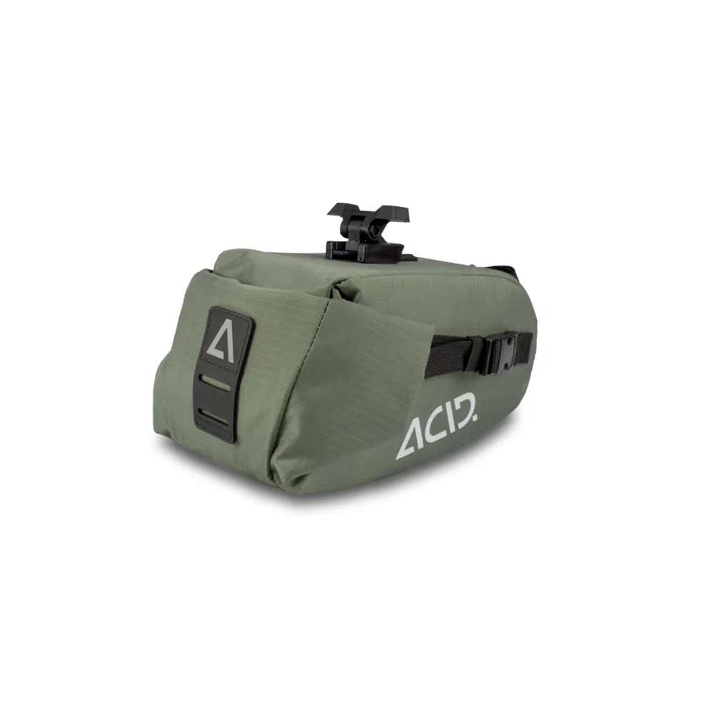 uPRISE Bikes Cube Acid Click Saddle Bag -  X-Large - Olive | Price match, 365 day return s, 18-Month Warranty, Finance Available & Free UK Delivery