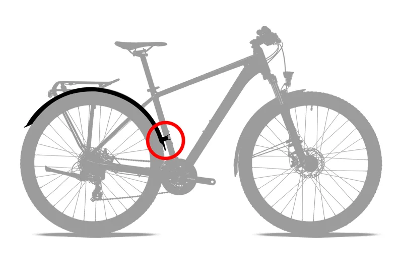 Cube Acid  27.5 Inch 65mm Seat Tube  Mount Mudguard Set - Black -4