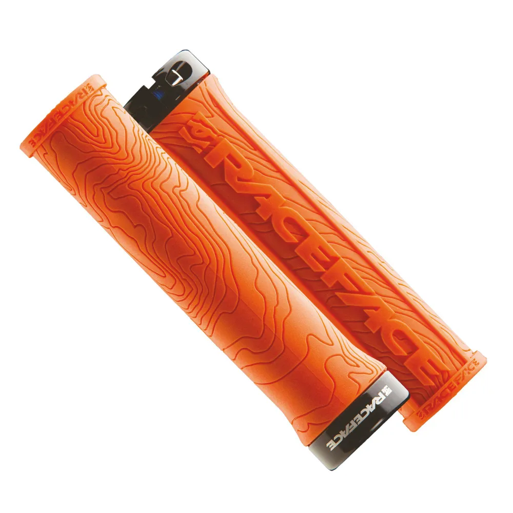 uPRISE Bikes Race Face Half Nelson Lock-On MTB Grips - Orange | Price match, 365 day return s, 18-Month Warranty, Finance Available & Free UK Delivery
