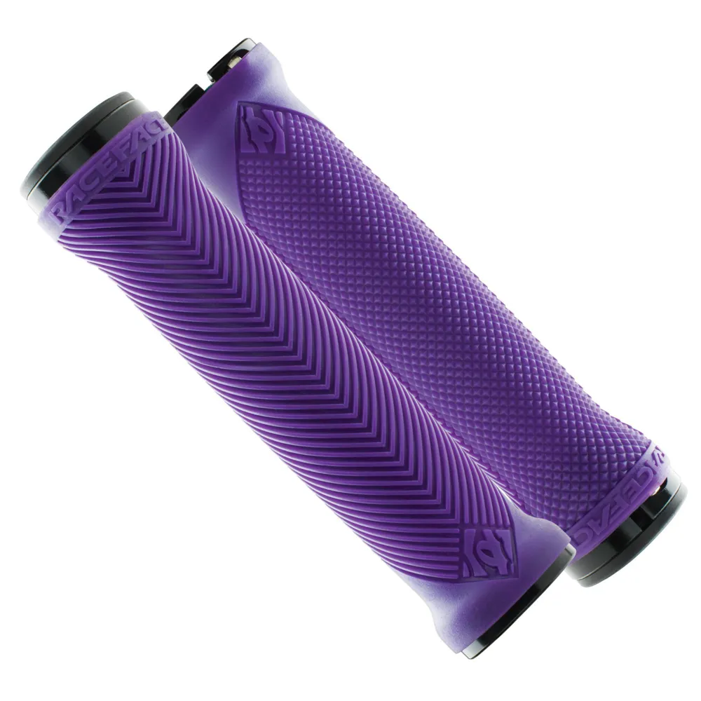 uPRISE Bikes Race Face Love Handle Lock-On MTB Grips - Purple | Price match, 365 day return s, 18-Month Warranty, Finance Available & Free UK Delivery
