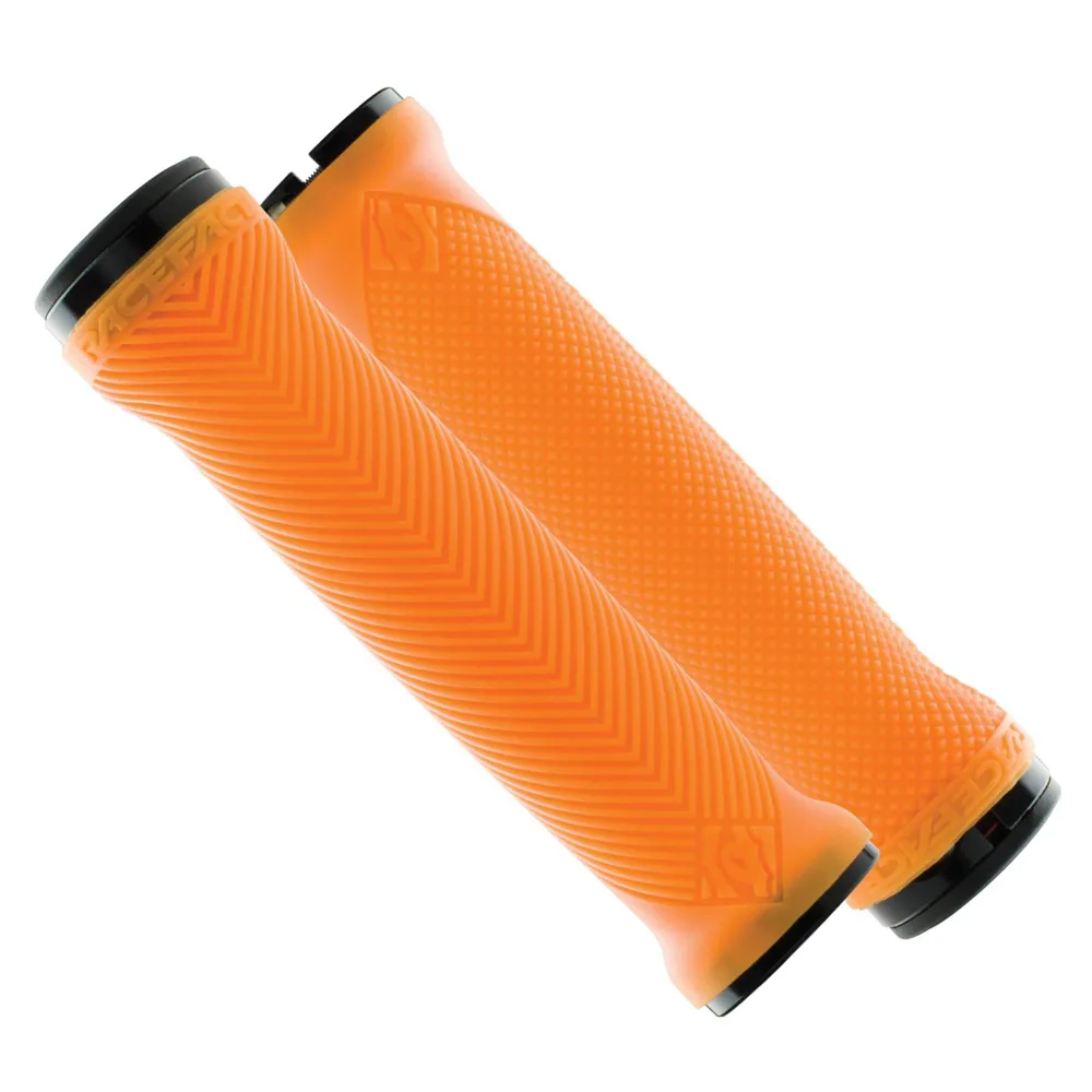 uPRISE Bikes Race Face Love Handle Lock-On MTB Grips - Neon Orange | Price match, 365 day return s, 18-Month Warranty, Finance Available & Free UK Delivery