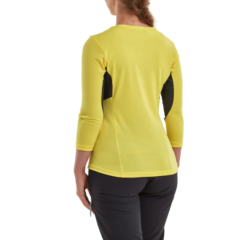 Altura Kielder Lightweight Women's 3/4 Sleeve Jersey -Yellow-2