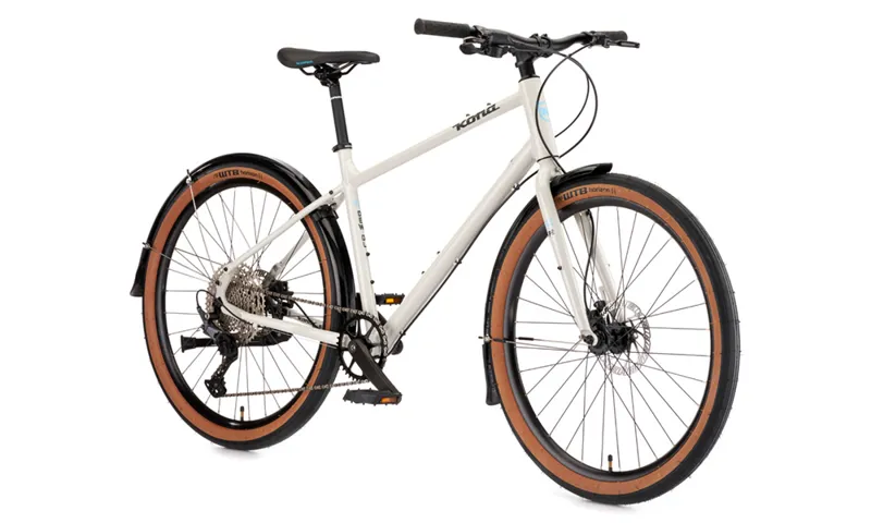 Kona Dew Deluxe 2024 Hybrid Bike - Gloss Porcelain-1
