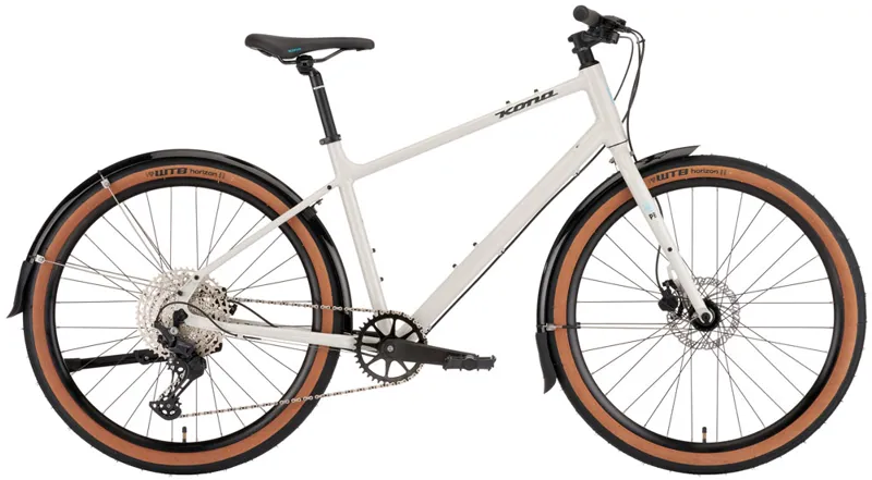 Kona Dew Deluxe 2024 Hybrid Bike - Gloss Porcelain