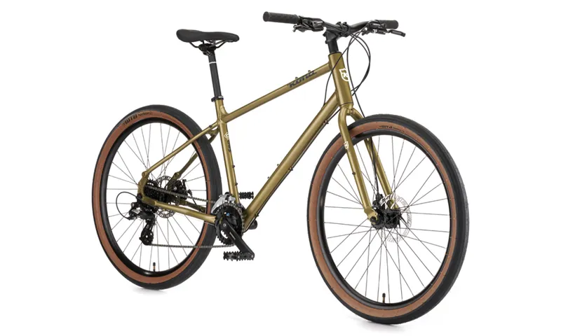 Kona Dew 2024 Hybrid Bike - Satin Turismo Olive-1