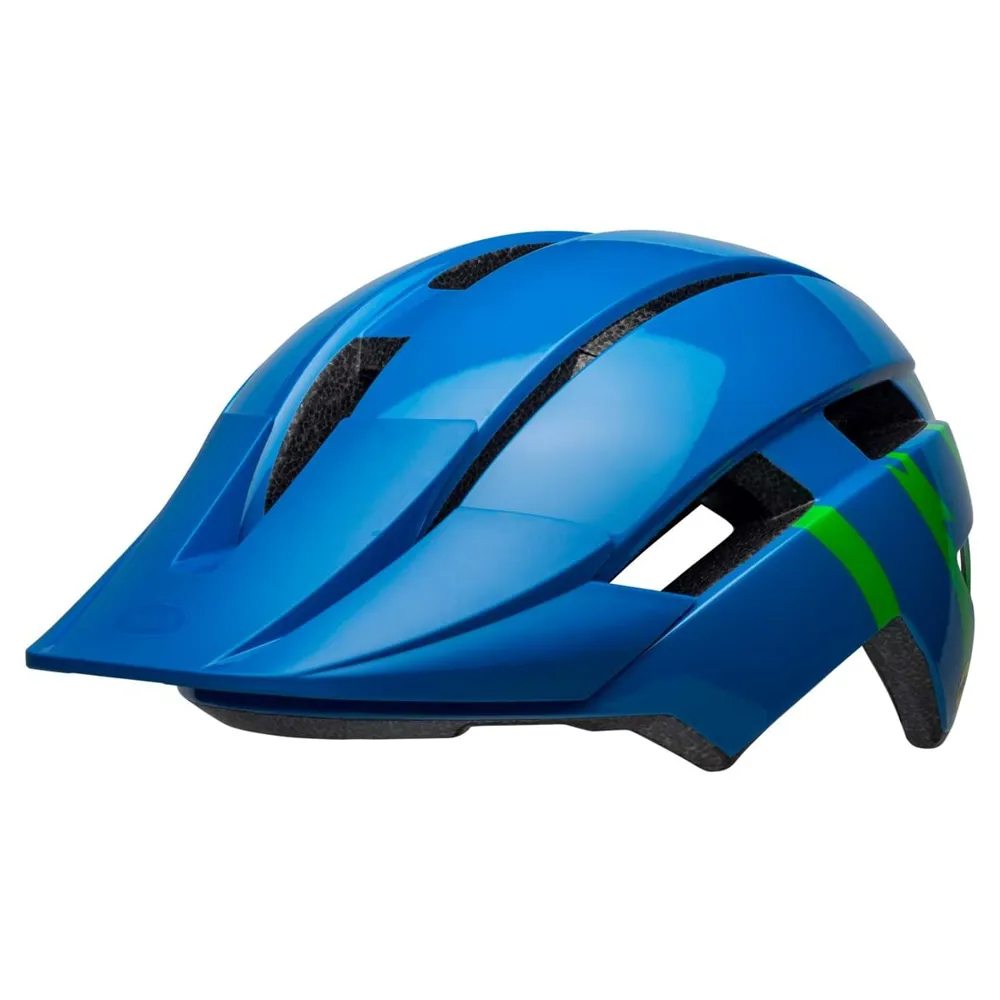 uPRISE Bikes Bell Sidetrack II MIPS Child Helmet - 47-54cm -Strike Gloss Blue/Green | Price match, 365 day returns, 18-Month Warranty, Finance Available & Free UK Delivery
