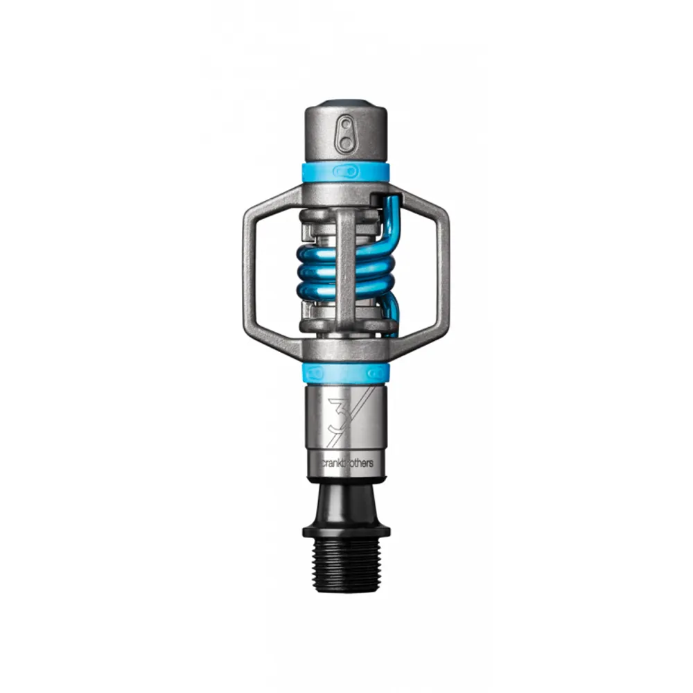 uPRISE Bikes Crank Brothers Eggbeater 3 Clipless MTB Pedals - Silver/Blue | Price match, 365 day return s, 18-Month Warranty, Finance Available & Free UK Delivery