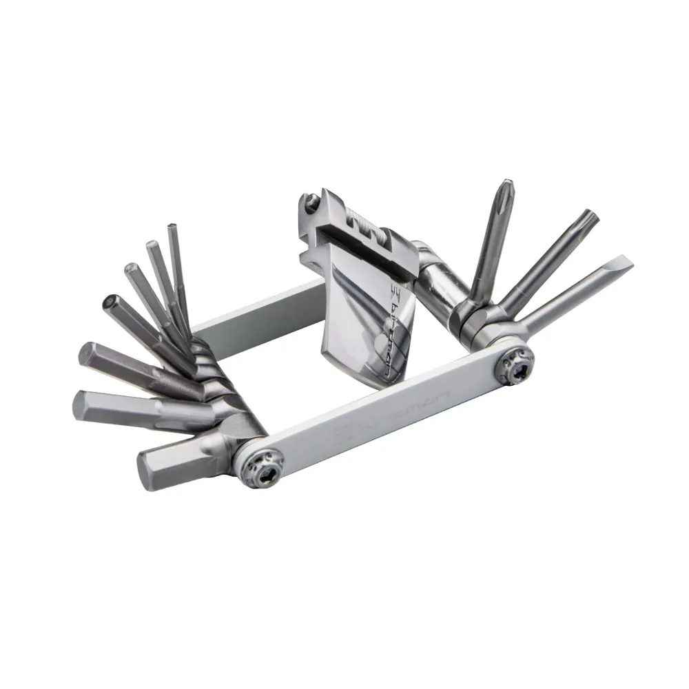 uPRISE Bikes Birzman E-Version Mini Tools Basic 15 Function Multi Tool - Silver | Price match, 365 day return s, 18-Month Warranty, Finance Available & Free UK Delivery