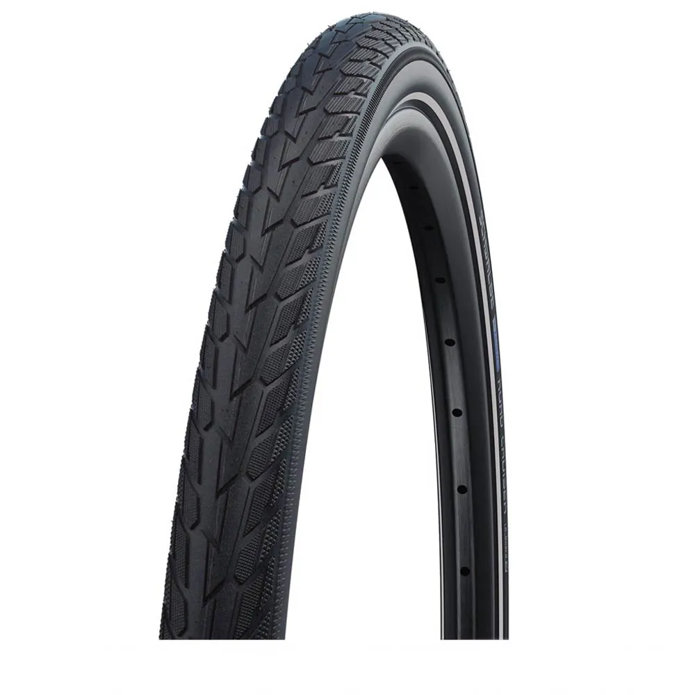 uPRISE Bikes Schwalbe Road Cruiser K-Guard Hybrid Bike Tyre - Black/Reflex | Price match, 365 day return s, 18-Month Warranty, Finance Available & Free UK Delivery