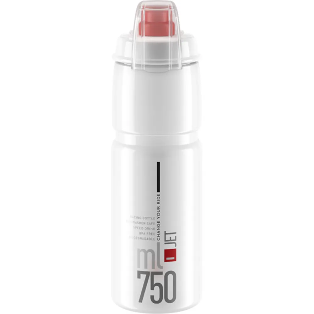 uPRISE Bikes Elite Jet Biodegradable MTB Water Bottle - 750ml - Clear/Red | Price match, 365 day return s, 18-Month Warranty, Finance Available & Free UK Delivery