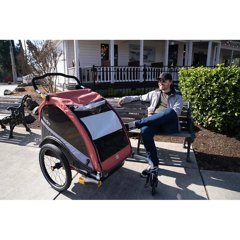 Burley Cub X Bike Child Trailer/Stroller - Red-9