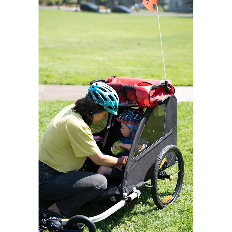 Burley Honey Bee Bike Trailer/Stroller - Red-7