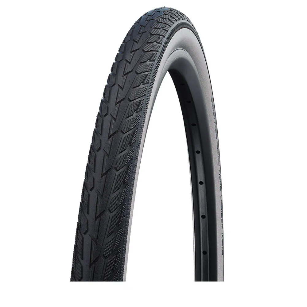 uPRISE Bikes Schwalbe Road Cruiser K-Guard 27 x 1.25 MTB Urban Tyre - Black/White | Price match, 365 day return s, 18-Month Warranty, Finance Available & Free UK Delivery