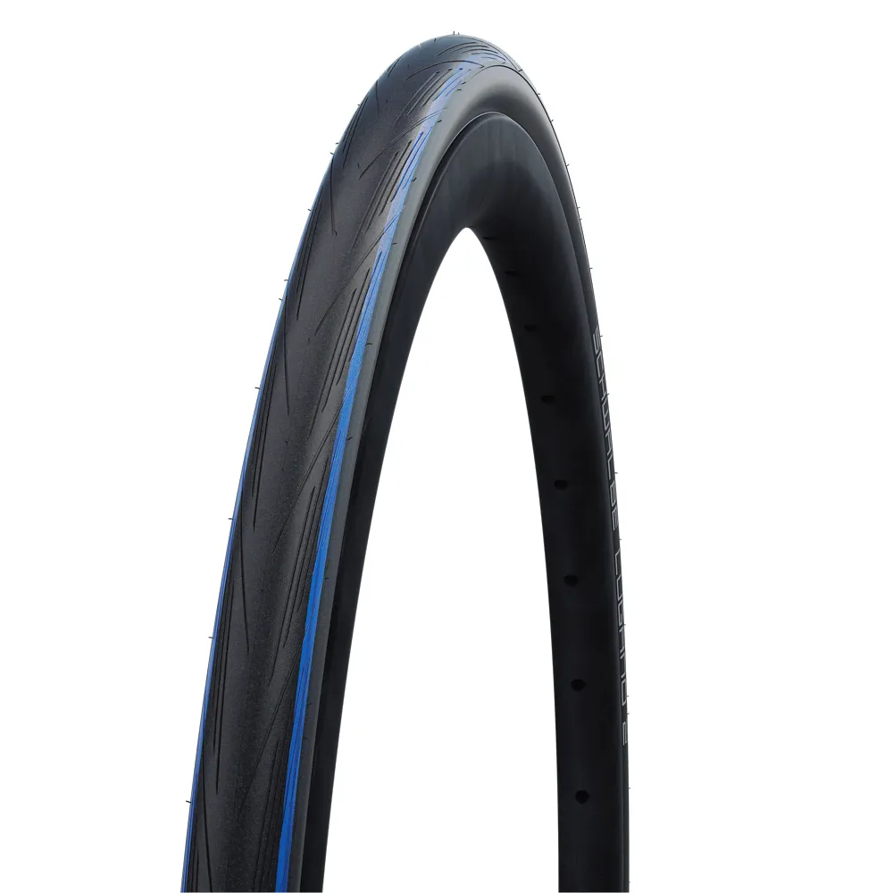 uPRISE Bikes Schwalbe Lugano II K-Guard 700 x 25c Road Bike Tyre - Black/Blue | Price match, 365 day return s, 18-Month Warranty, Finance Available & Free UK Delivery