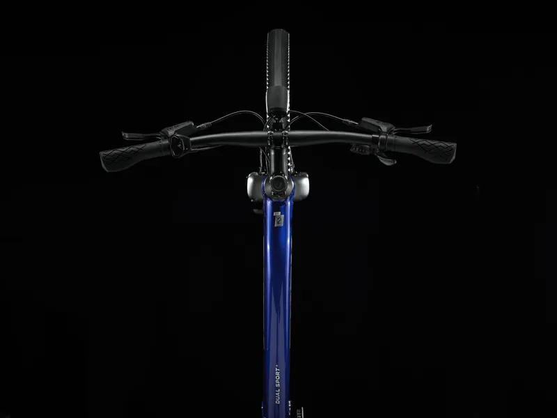 Trek Dual Sport+ 2 Stagger 252 Electric Hybrid Bike - Hex Blue-6