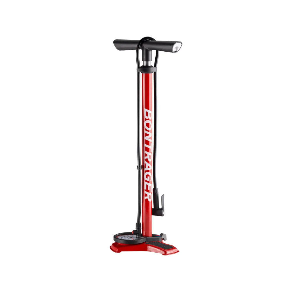 uPRISE Bikes Bontrager Dual Charger 160psi Floor Pump - Red | Price match, 365 day return s, 18-Month Warranty, Finance Available & Free UK Delivery