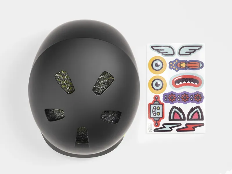 Bontrager Jet Wavecel Youth Helmet - Black/Volt-4