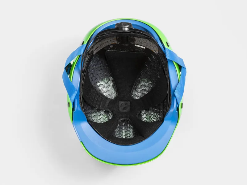 Bontrager Jet Wavecel Youth Helmet - Vis Green/Royal-3