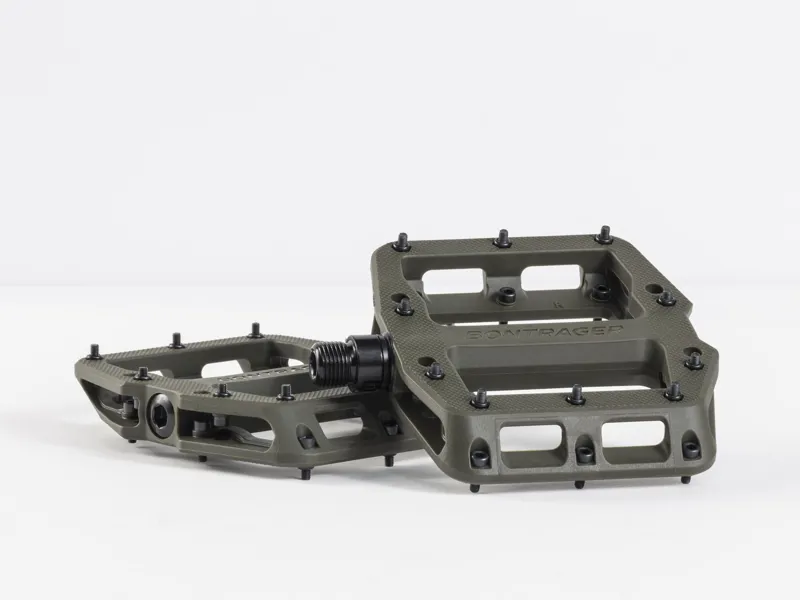 Bontrager Line Elite Flat Pedals - 9/16 - Olive Grey