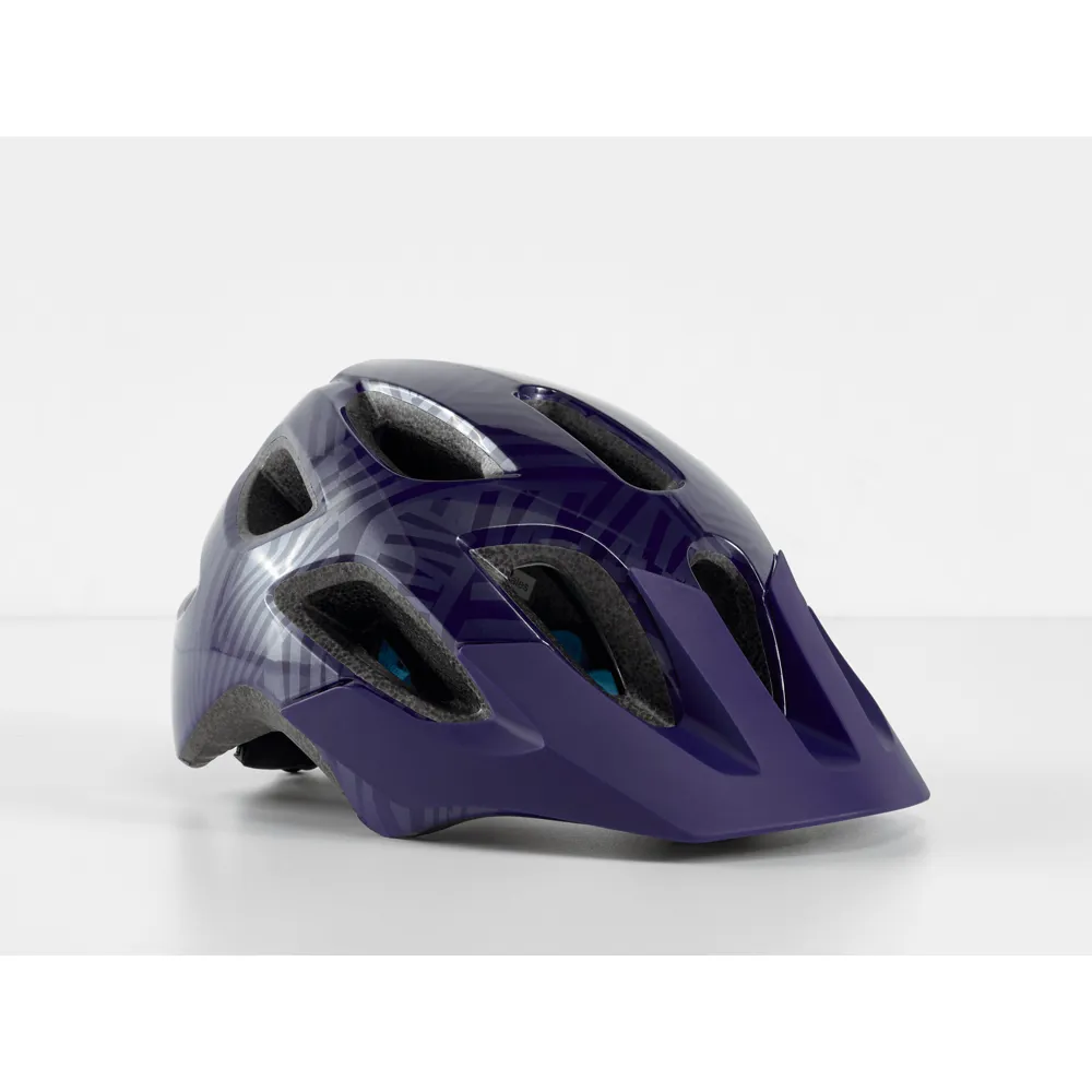 uPRISE Bikes Bontrager Tyro Youth Helmet - Purple Abyss/Azure | Price match, 365 day return s, 18-Month Warranty, Finance Available & Free UK Delivery