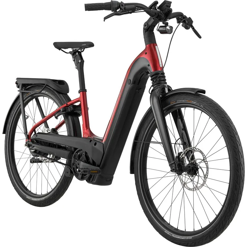 Cannondale Mavaro Neo 1 2024 StepThru Electric Hybrid Bike - Candy Red-1