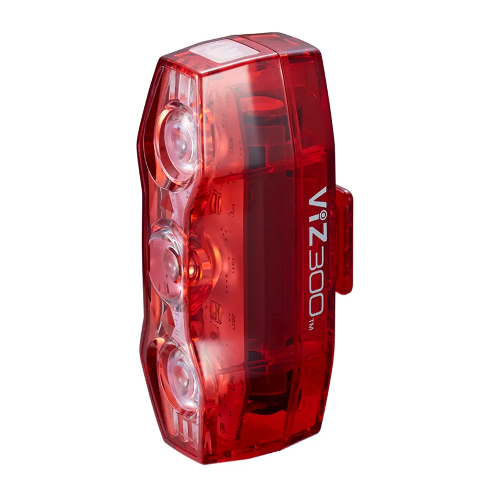 uPRISE Bikes Cateye Viz300 USB Rear LED Light - 300 Lumen - Red | Price match, 365 day return s, 18-Month Warranty, Finance Available & Free UK Delivery