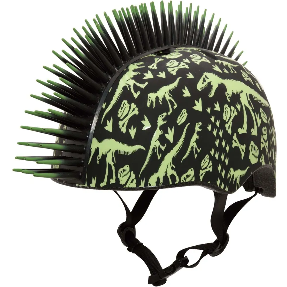uPRISE Bikes C-Preme Raskullz Child Helmet - 50-54cm - T-Rex Bonez Mohawk | Price match, 365 day return s, 18-Month Warranty, Finance Available & Free UK Delivery