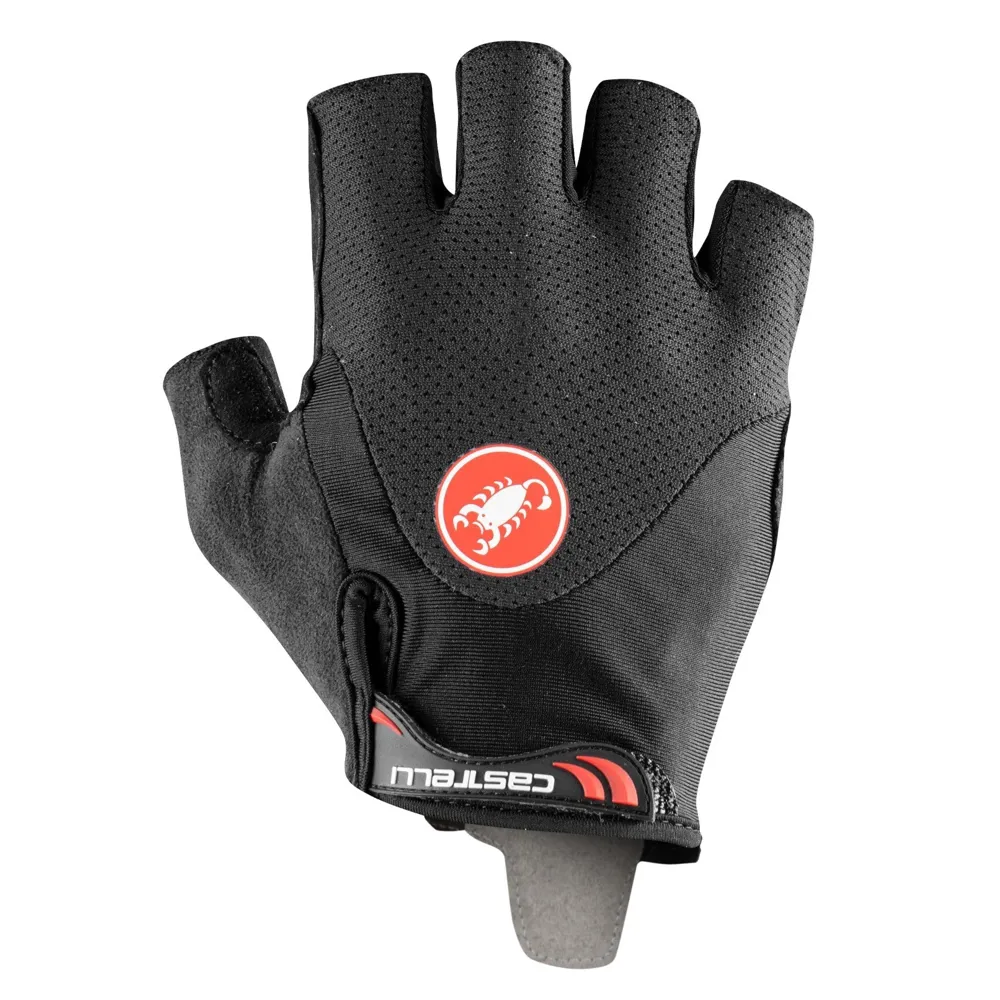 uPRISE Bikes Castelli Arenberg Gel 2 Short Finger Gloves - Black | Price match, 365 day returns, 18-Month Warranty, Finance Available & Free UK Delivery
