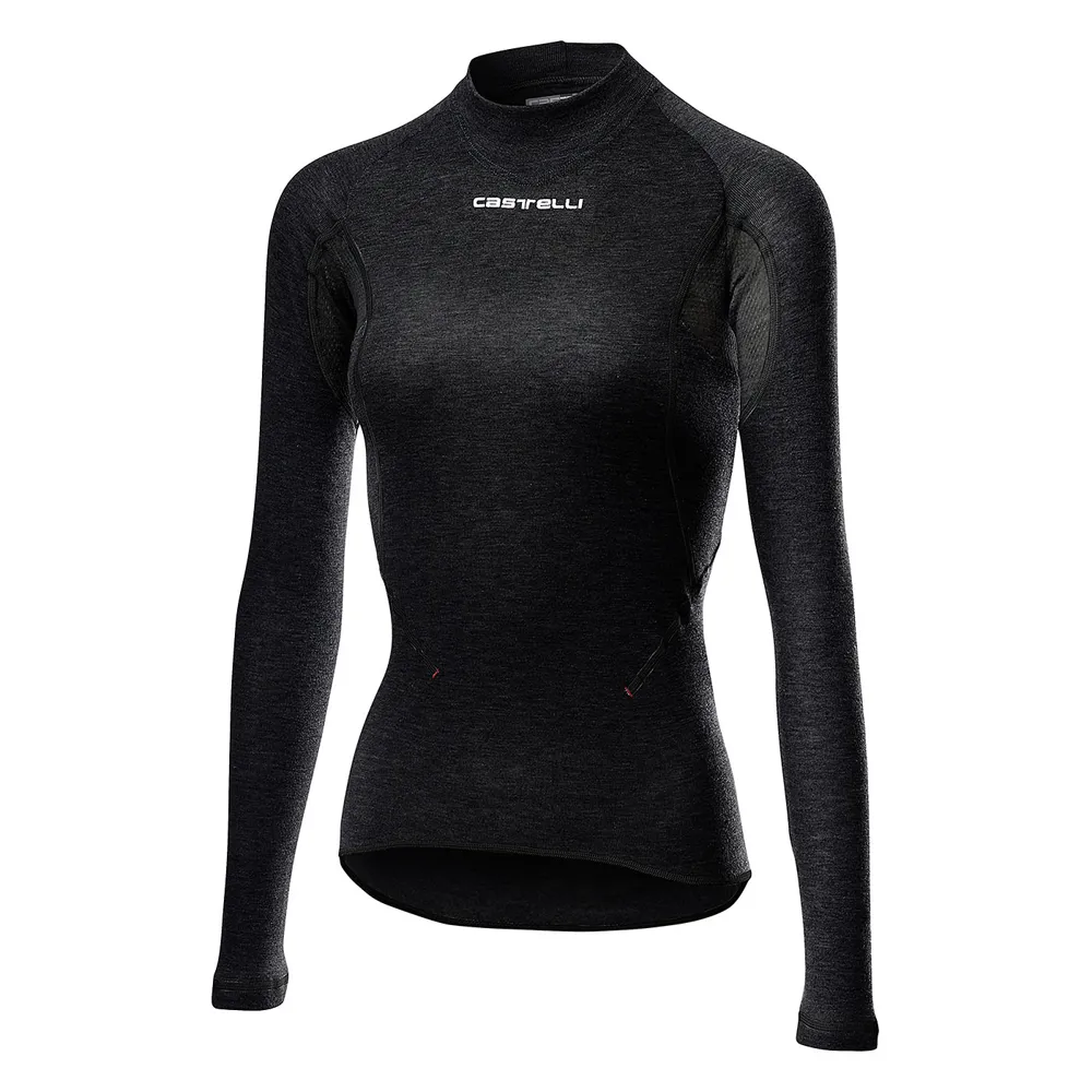 uPRISE Bikes Castelli Flanders 2 Warm Long Sleeve Womens Base Layer - Black | Price match, 365 day return s, 18-Month Warranty, Finance Available & Free UK Delivery