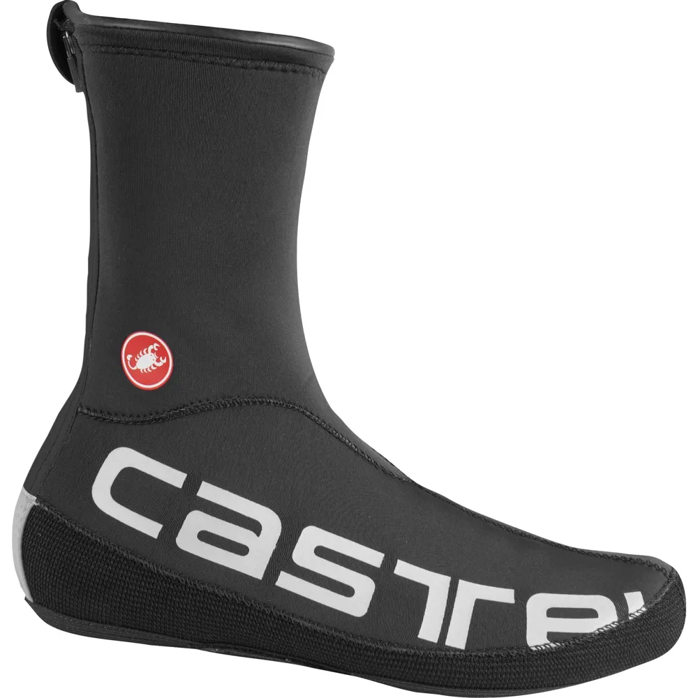 uPRISE Bikes Castelli Diluvio UL Shoecovers - Black/Silver Reflex | Price match, 365 day return s, 18-Month Warranty, Finance Available & Free UK Delivery