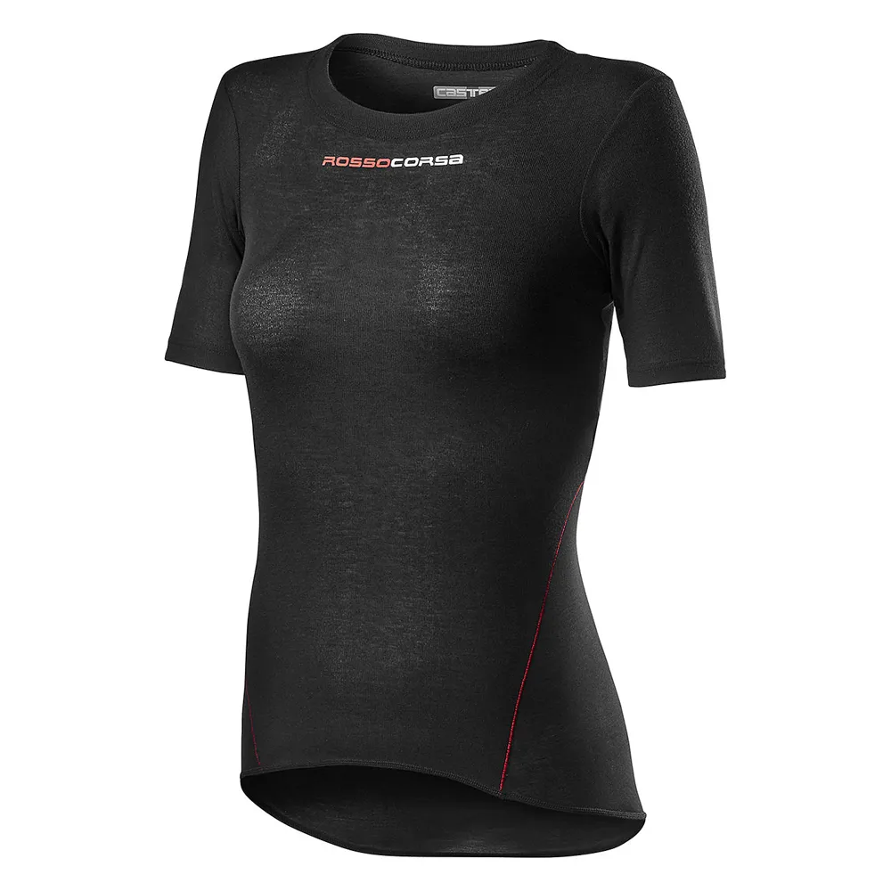 uPRISE Bikes Castelli Prosecco Tech Womens Short Sleeve Base Layer - Black | Price match, 365 day return s, 18-Month Warranty, Finance Available & Free UK Delivery
