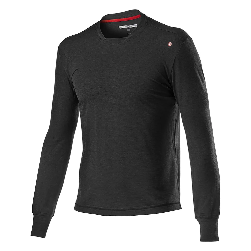 uPRISE Bikes Castelli Merino Long Sleeve Technical T-Shirt - Light Black | Price match, 365 day return s, 18-Month Warranty, Finance Available & Free UK Delivery