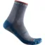 Castelli Rosso Corsa 11 Women's Socks - Steel Blue/Brilliant Pink