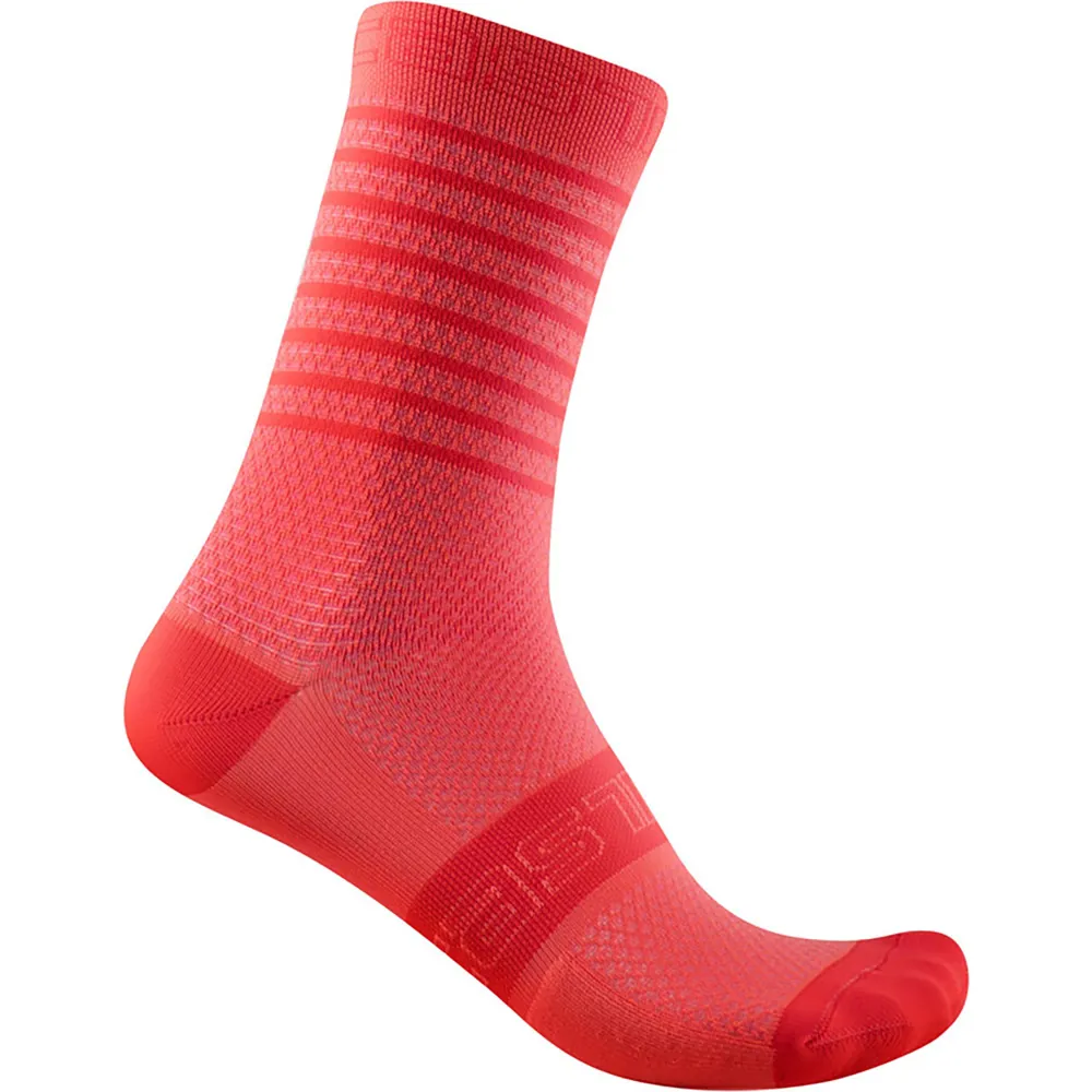 uPRISE Bikes Castelli Superleggera 12 Women's Socks - Brilliant Pink | Price match, 365 day return s, 18-Month Warranty, Finance Available & Free UK Delivery