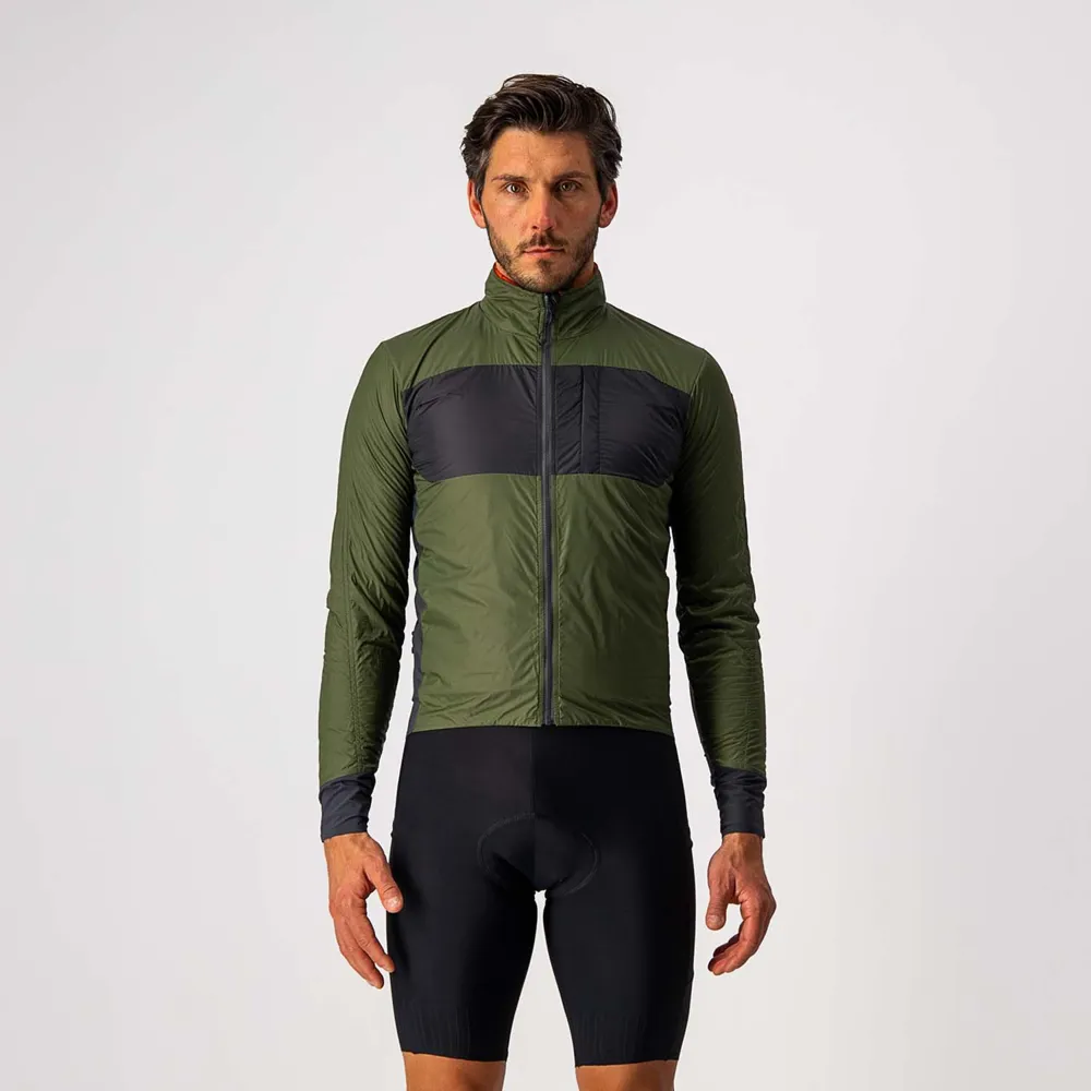 uPRISE Bikes Castelli Unlimited Men's Puffy Jacket - Military Green/Grey | Price match, 365 day return s, 18-Month Warranty, Finance Available & Free UK Delivery