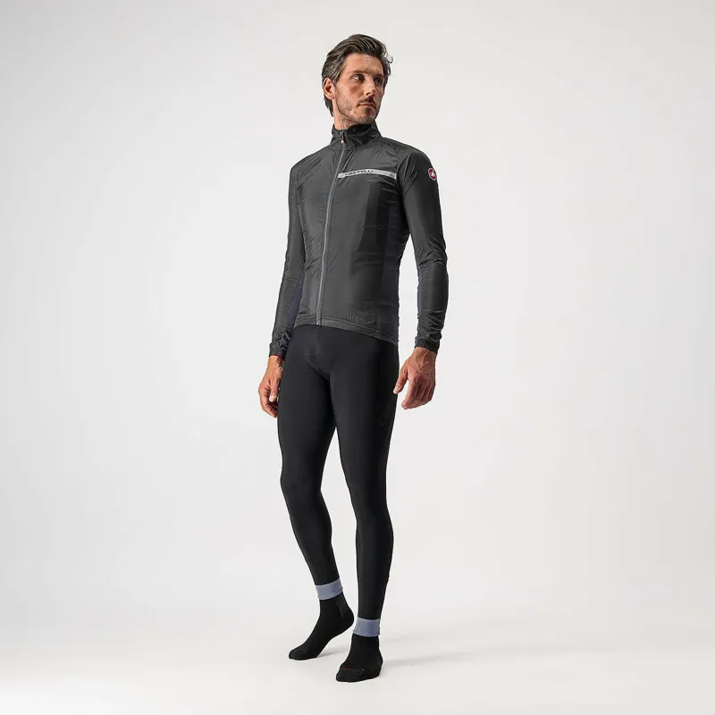 Castelli Squadra Men's Stretch Showerproof Jacket - Light Black/Grey-6