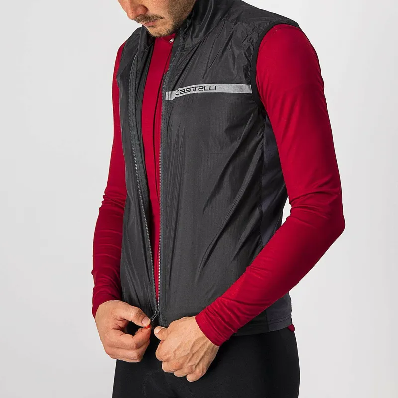Castelli Squadra Stretch Men's Cycling Vest - Black/Grey-2