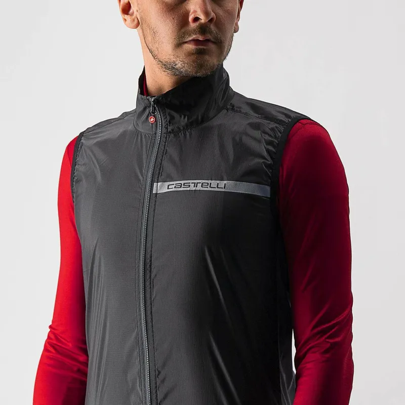 Castelli Squadra Stretch Men's Cycling Vest - Black/Grey-4