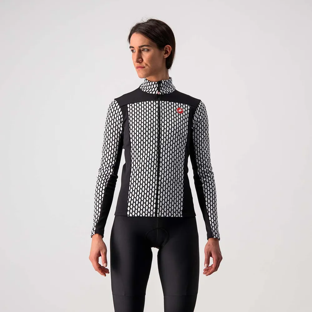 uPRISE Bikes Castelli Sfida 2 Women's Long Sleeve Jersey - Black/White | Price match, 365 day return s, 18-Month Warranty, Finance Available & Free UK Delivery