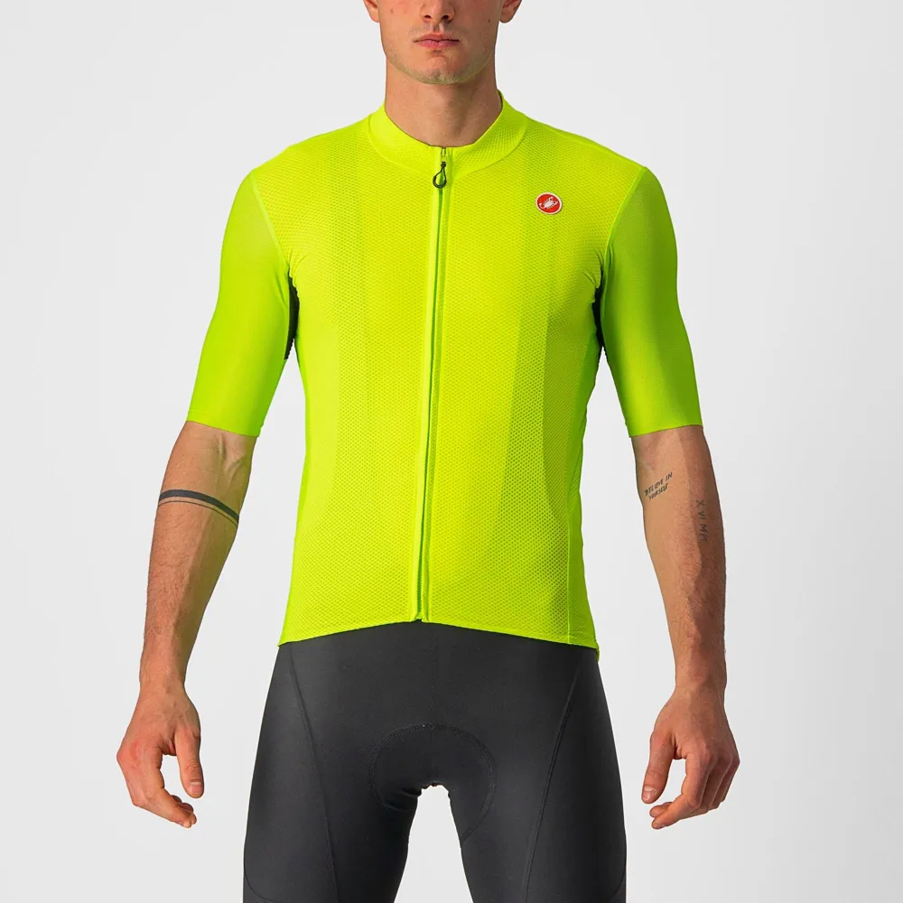 uPRISE Bikes Castelli Endurance Elite Men's Short Sleeve Jersey - Electric Lime | Price match, 365 day return s, 18-Month Warranty, Finance Available & Free UK Delivery