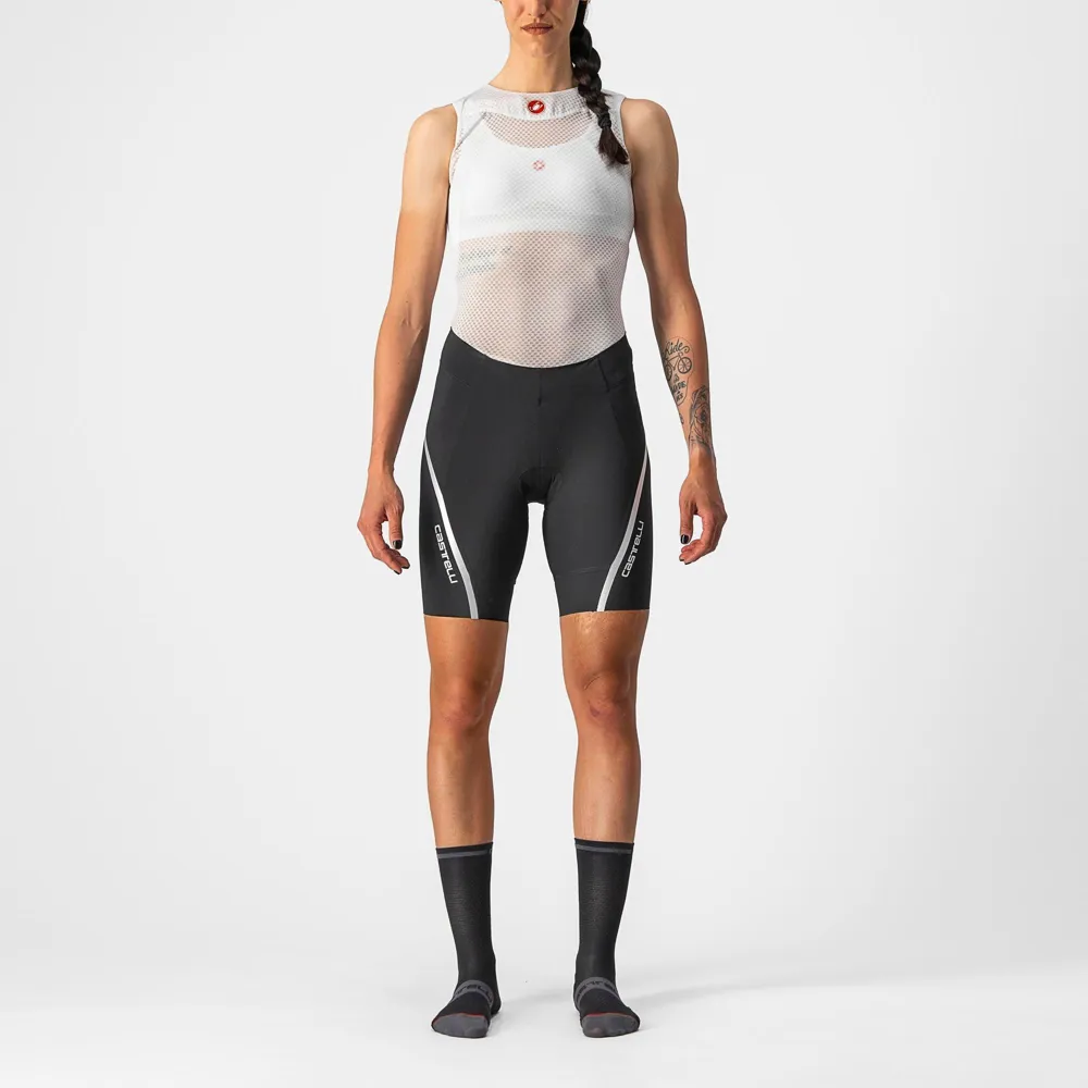 uPRISE Bikes Castelli Velocissima 3 Women's Shorts - Black/Silver | Price match, 365 day return s, 18-Month Warranty, Finance Available & Free UK Delivery