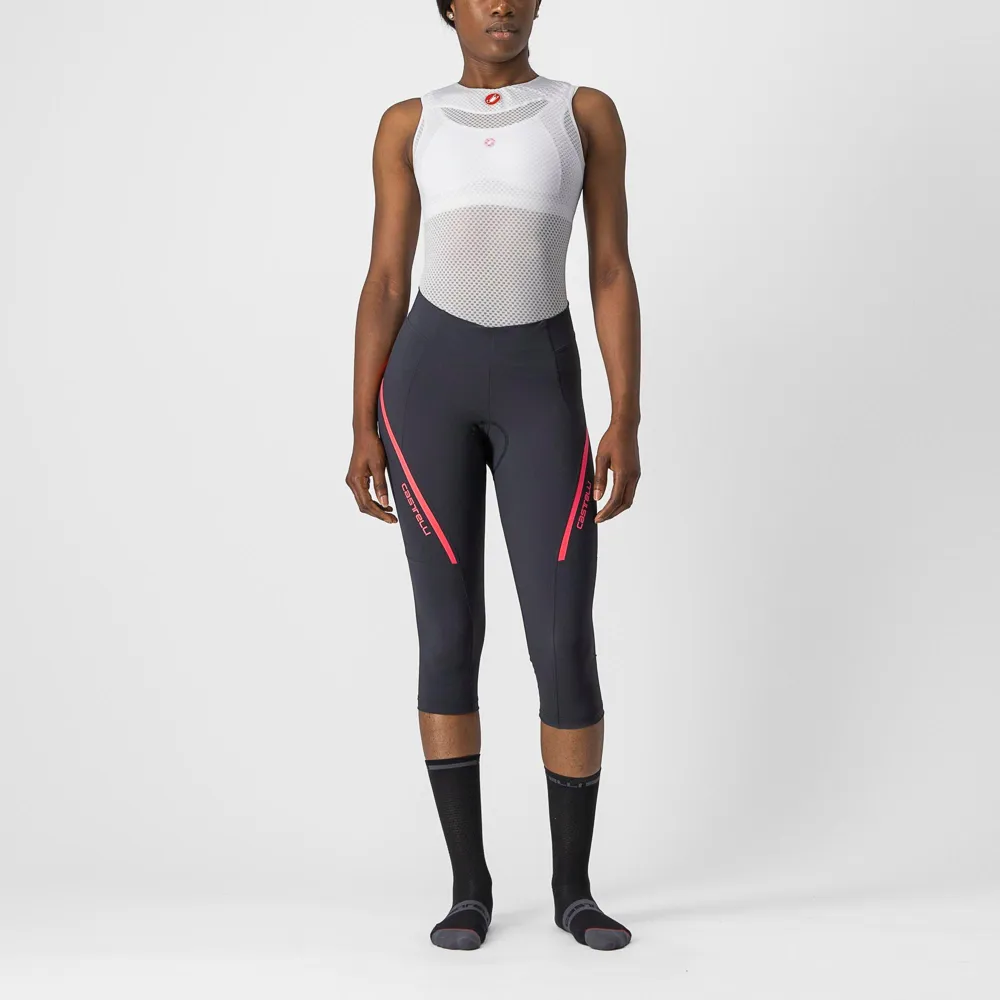 uPRISE Bikes Castelli Velocissima 3 Women's Knickers - Dark Grey/Pink | Price match, 365 day return s, 18-Month Warranty, Finance Available & Free UK Delivery