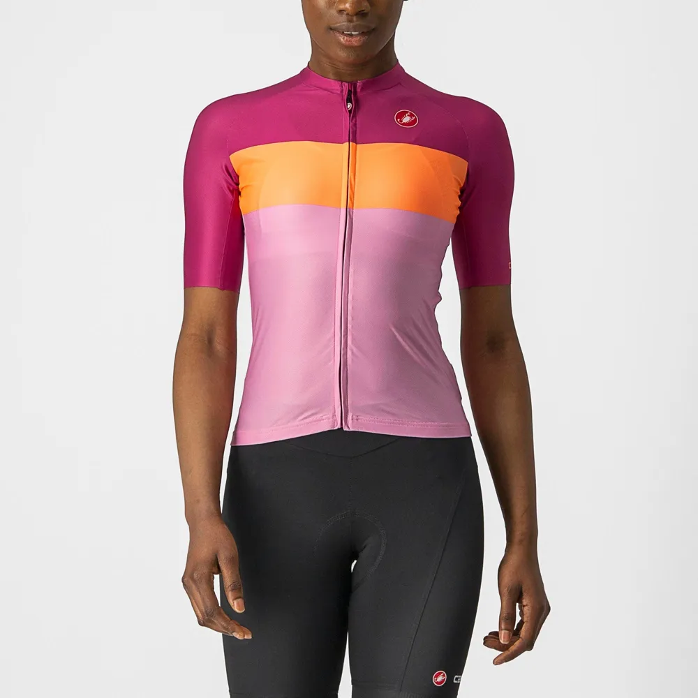 uPRISE Bikes Castelli Aero Pro Women's Short Sleeve Jersey - Pink/Coral Flash/Magenta | Price match, 365 day return s, 18-Month Warranty, Finance Available & Free UK Delivery