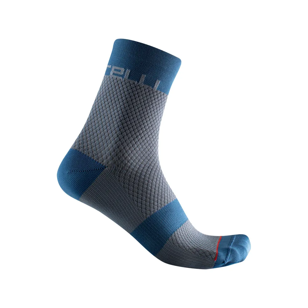uPRISE Bikes Castelli Velocissima 12 Women's Socks - Steel Blue/Moonlite Ocean | Price match, 365 day return s, 18-Month Warranty, Finance Available & Free UK Delivery