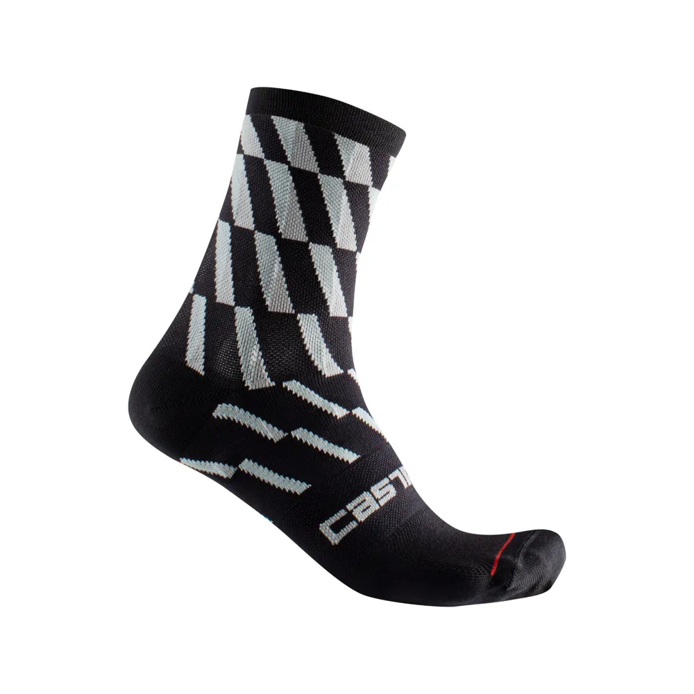 uPRISE Bikes Castelli Pendio 12 Women's Socks - Skylight/Black/Ivory | Price match, 365 day return s, 18-Month Warranty, Finance Available & Free UK Delivery
