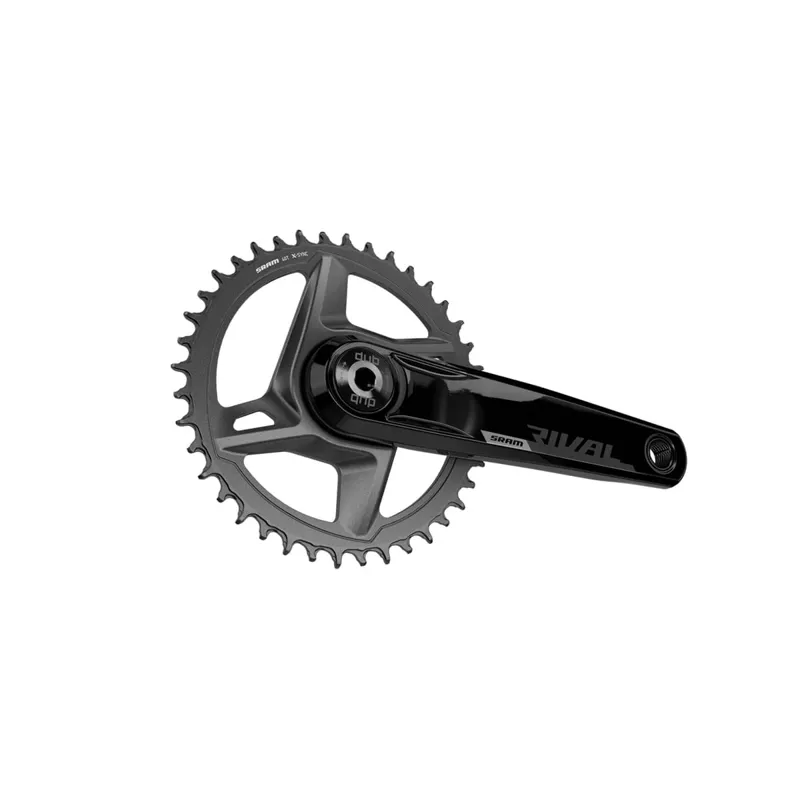Sram Rival AXS 1X D1 DUB Wide Crankset - 12 Speed - Black-1