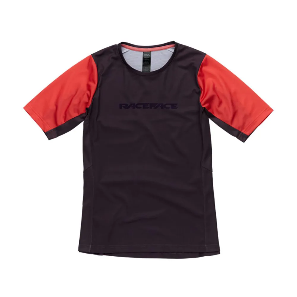 uPRISE Bikes Race Face Indy Short Sleeve Women's MTB Jersey - Black/Coral | Price match, 365 day return s, 18-Month Warranty, Finance Available & Free UK Delivery